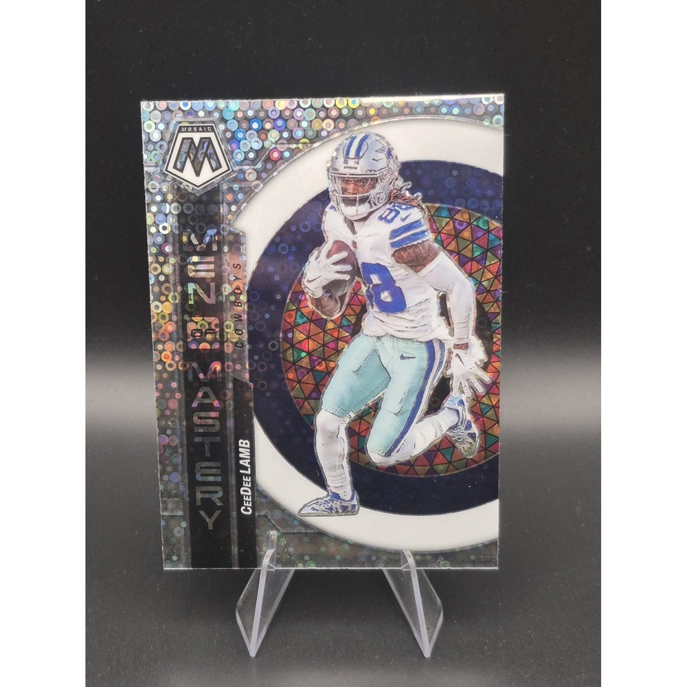 2023 Panini Mosaic CeeDee Lamb #MM-10  No Huddle Silver Disco‎ Prizm Cowboys